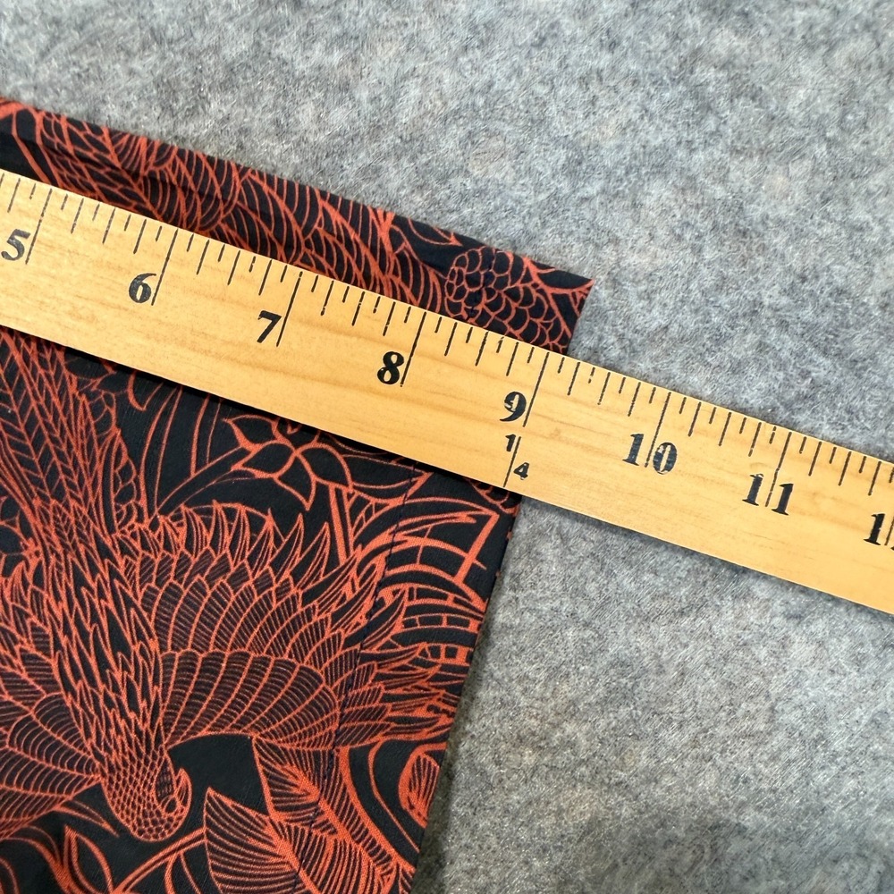 Yiumi Tropical Bird Hawaiian Shirt Mens Large Aloha‎ Breathable Button Tee Red - Picture 10 of 12